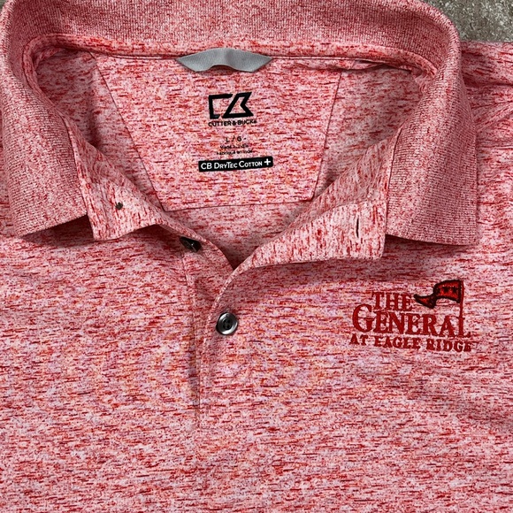 Cutter & Buck Other - Cutter & Buck Heathered Red Polo Shirt
